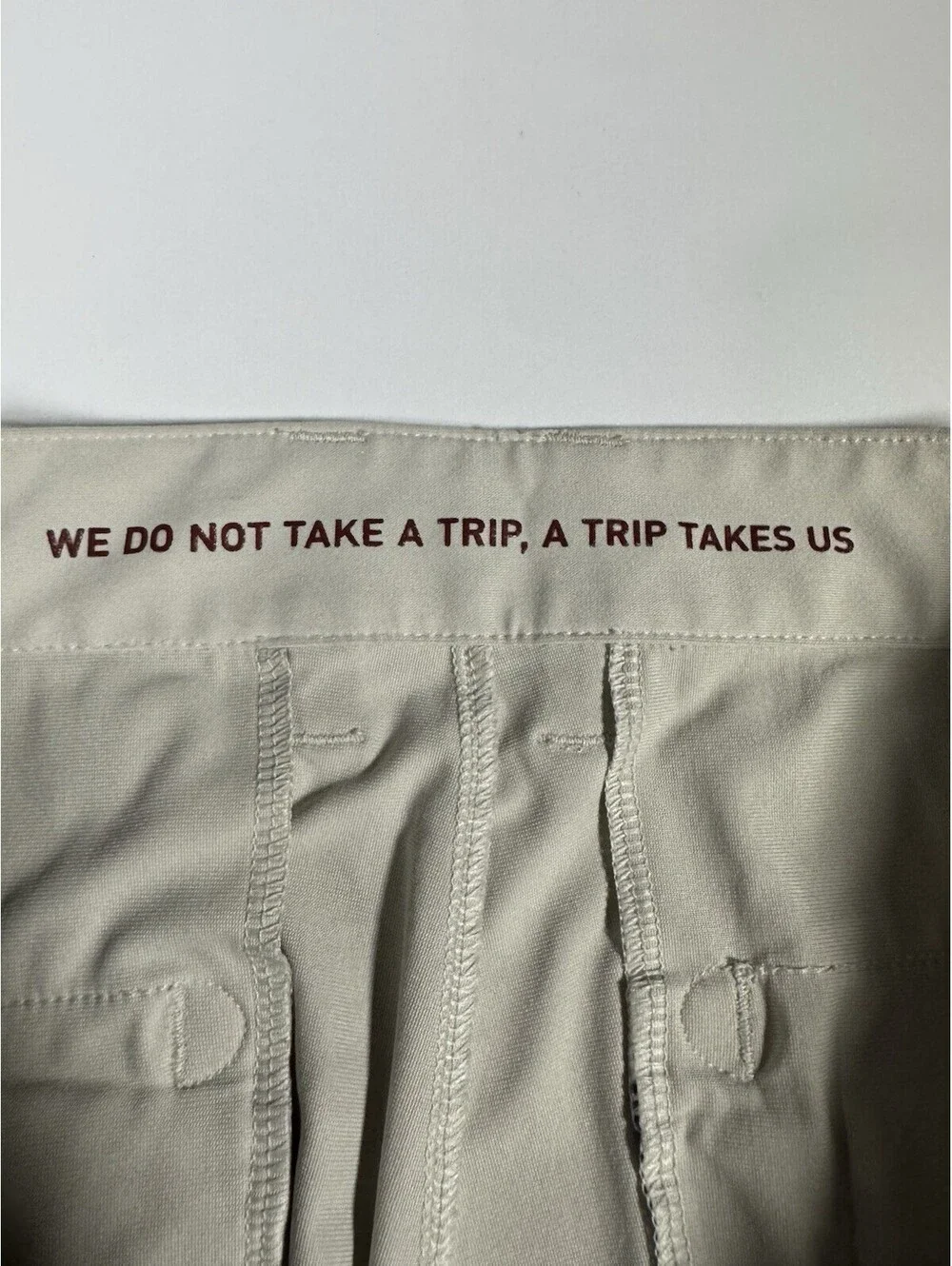 Rhone Commuter Pants Mens 33 Beige Performance Stretch Chino Travel Casual Golf